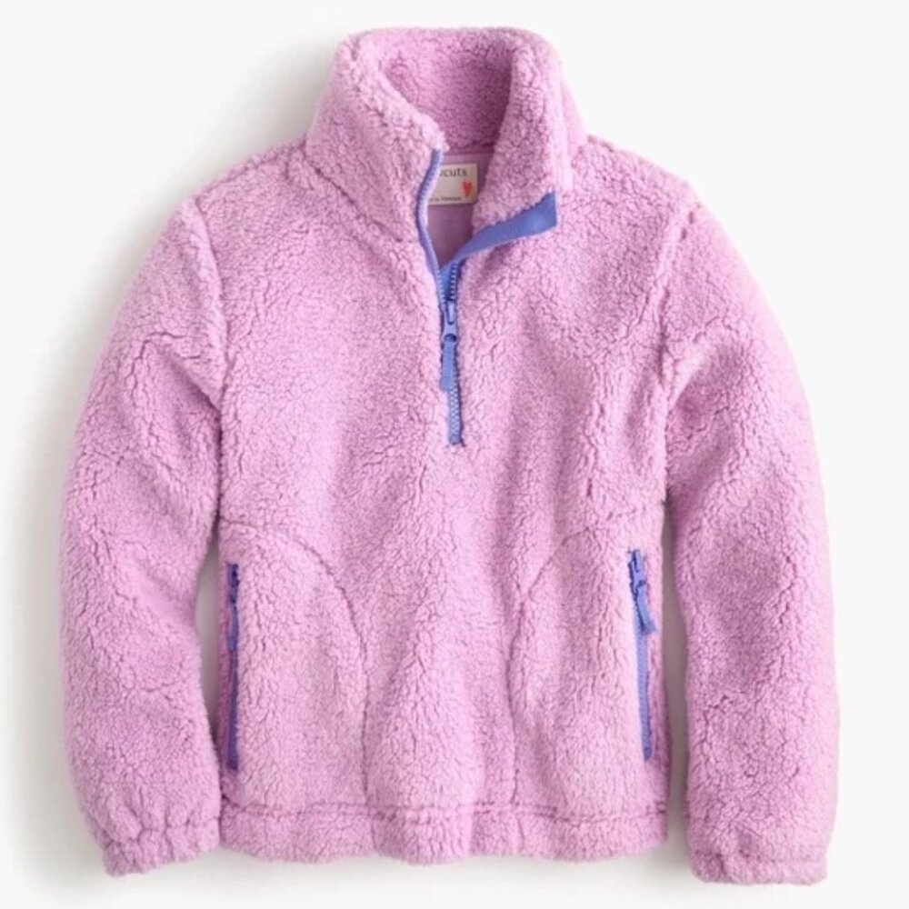 J. Crew Crew Cuts Sherpa Fleece Pullover size 6-7